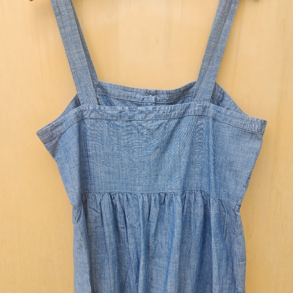 NWT J Crew Factory Chambray Button Front Dress - Size 12 - Picture 11 of 12